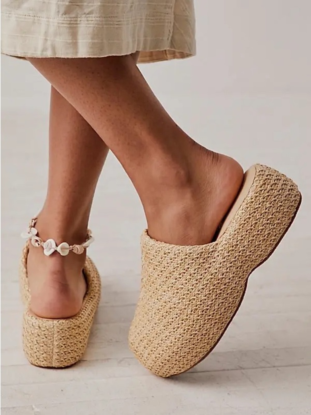 Matisse Platform Raffia Mules
